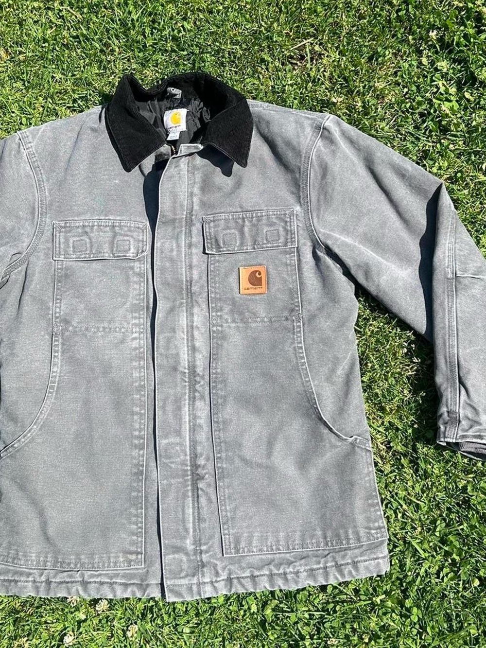 Vintage Carhartt Gray Coat Detroit Workwear